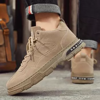 Мужская обувь Новые туфли-карго на шнуровке в стиле ретро, британская мода, мужская повседневная кожаная обувь для спорта на открытом воздухе, походная обувь 39