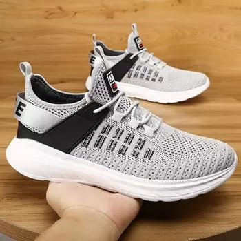 Мужская обувь, новые весенние уличные кроссовки, повседневные и удобные модные кроссовки, дышащая легкая мужская обувь 39 серый