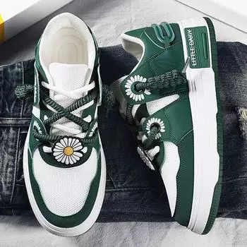 Мужская обувь, новый нишевый дизайн, толстая подошва, универсальная обувь для отдыха, студентов, свежая спортивная модная обувь, поставка 39