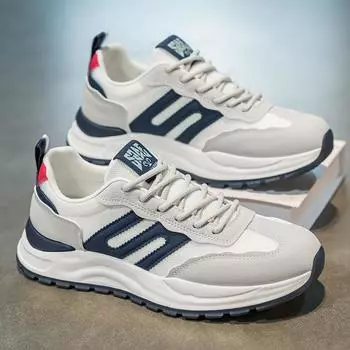 Мужская обувь, новый весенний тренд, сетчатая универсальная студенческая спортивная повседневная обувь, мужская легкая на толстой подошве, износостойкая обувь для папы 39