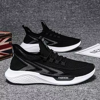 Мужская обувь. Новый весенний тренд. Универсальная спортивная обувь. Летающая тканая модная обувь. Летающая тканая одинарная обувь. Мужская повседневная обувь для бега. 39