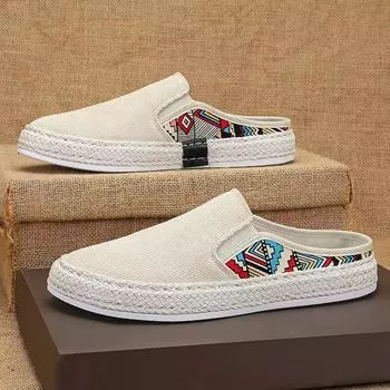 Мужская обувь One Foot Slip Slip 2025 Новые летние полутапочки мужские тапочки для рыбаков мужская модная обувь для студентов 39