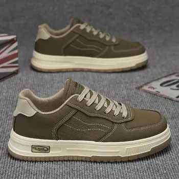 Мужская обувь осень 2024 года, новая корейская версия, универсальная мужская спортивная и для отдыха, для работы, нескользящая, увеличивающая высоту, маленькая черная обувь для доски 39