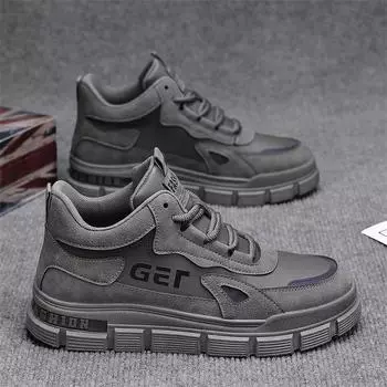 Мужская обувь осень 2024 года, новая обувь для строительства, альпинизма, труда, страхования, мужская повседневная спортивная обувь с высоким берцем, ботинки Martin 39