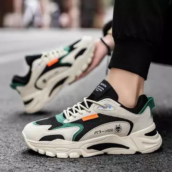 Мужская обувь осень 2025 года, новый молодежный тренд, универсальная толстая подошва, увеличивающая рост, беговая дышащая повседневная спортивная обувь для пап 39