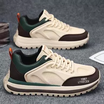 Мужская обувь осень и зима кожа мягкая подошва износостойкая Форрест Гамп доска обувь Интернет знаменитость взрыв Путянь спорт и отдых папа tr 39