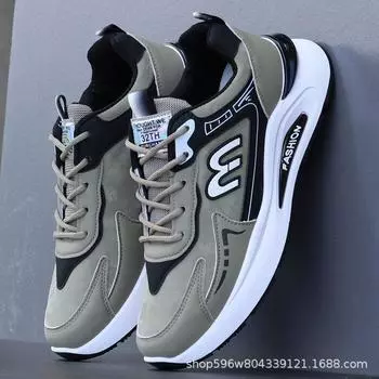 Мужская обувь осень и зима новые кожаные водонепроницаемые спортивные туфли модная повседневная обувь универсальные нескользящие износостойкие дезодорирующие кроссовки 38