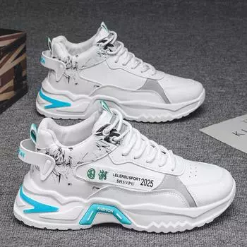 Мужская обувь осень-лето 2025 Новые высокие кроссовки Мужские кроссовки для бега Athleisure Мужская модная обувь Daddy 39