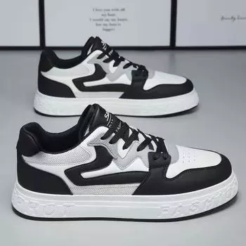 Мужская обувь осень новая студенческая обувь Guochao board shoes спортивная обувь повседневная универсальная низкая универсальная удобная увеличивающая рост белая обувь 39