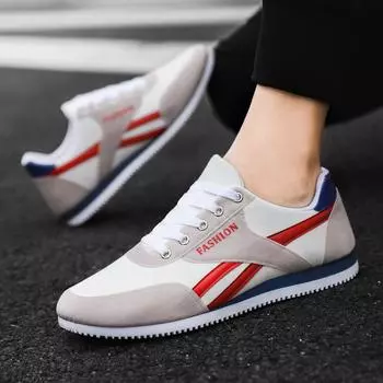 Мужская обувь осень-весна, новые дышащие повседневные туфли, кроссовки для фитнеса, мужская спортивная обувь, удобные повседневные туфли H746 39 красный