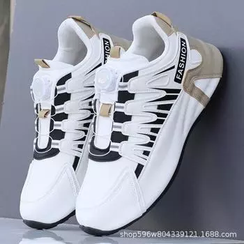 Мужская обувь осень водонепроницаемая кожаная поверхность 2024 новая спортивная обувь мужская сумка дно нескользящее усиление повседневная папа модная обувь 38