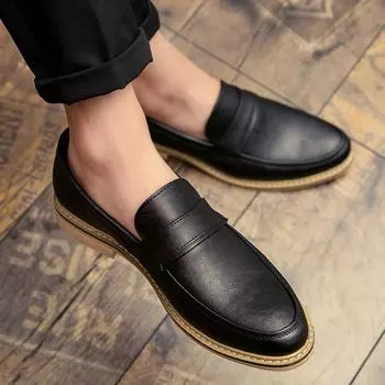 Мужская обувь осень-зима новый британский деловой досуг тренд остроносые кожаные туфли мужские туфли из ворсистой кожи 38