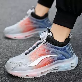 Мужская обувь осенне-зимняя дышащая беговая обувь для мужчин подростковая обувь для учеников младших классов на воздушной подушке повседневная спортивная модная обувь l 36 небесно-голубой