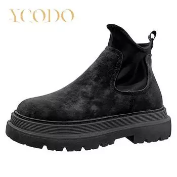 Мужская обувь Осенне-зимняя мода Удобные студенческие ботильоны 44 чёрный