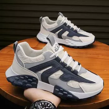 Мужская обувь осенне-зимняя шинная подошва толстая подошва нескользящая и износостойкая рабочая обувь мужская весенняя трендовая ретро повседневная обувь 39 хаки