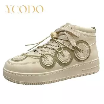 Мужская обувь, осенне-зимняя удобная мужская обувь для студентов с высоким берцем 44 чёрный