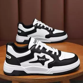 Мужская обувь Осенние дышащие белые туфли Мужская трендовая универсальная спортивная обувь на платформе Повседневная обувь для сноуборда Модная обувь 39