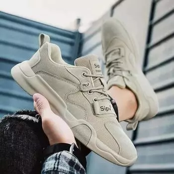 Мужская обувь осенняя дышащая сетчатая удобная мужская спортивная обувь легкие кроссовки на плоской платформе Zapatillas De Hombre 2025 Новинка 39