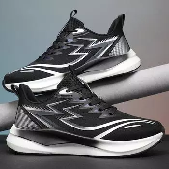 Мужская обувь Осенняя мода Нескользящая дышащая сетчатая легкая амортизирующая беговая обувь Многофункциональная спортивная обувь с мягкой подошвой 38 зелёный