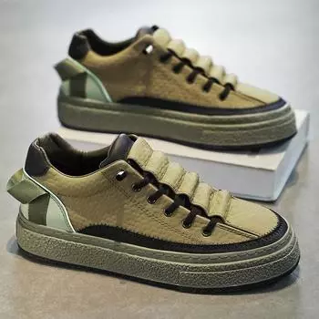 Мужская обувь, осенняя мода, повседневная, нескользящая, мягкая подошва, удобные мокасины, толстая подошва, круглый носок, кроссовки для ходьбы, Sapato Masculino 39 чёрный