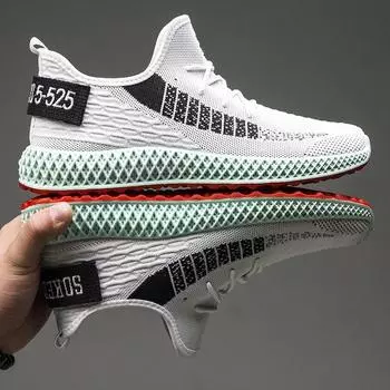 Мужская обувь, осенняя обувь, вентиляция, мужская обувь, трендовые универсальные кроссовки Network Noodles для бега, кроссовки для свободного времени, мужские кроссовки Tide 43 красный