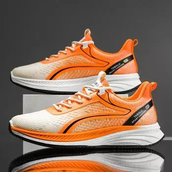 Мужская обувь осенняя сетчатая дышащая новая трендовая повседневная спортивная обувь с низким верхом на шнуровке спереди мягкая подошва модная мужская обувь для бега 39