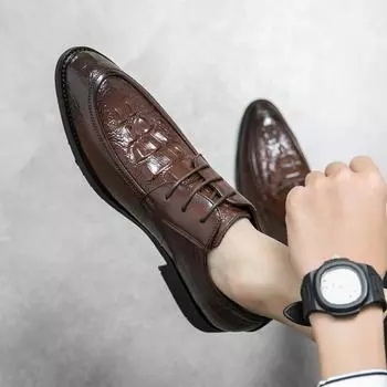 Мужская обувь, платье-дерби, формальная удобная деловая обувь, смокинг, свадебные пиджаки, туфли-седки большого размера EU: 38 чёрный