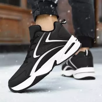 Мужская обувь плюшевая теплая повседневная обувь кроссовки на шнуровке мужская спортивная треккинговая обувь зимние ботинки уличные кроссовки мужские большие размеры 48 49 50 7