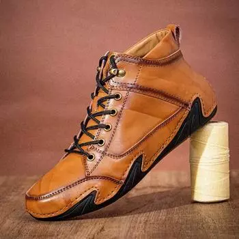 Мужская обувь Повседневная кожаная мужская обувь ручной работы Дышащая обувь для вождения Дизайнерские мужские мокасины Модные мокасины Zapatos Hombre 38 коричневый