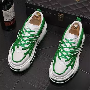 Мужская обувь повседневная новая мужская обувь кроссовки на толстой подошве люксовый дизайнерский модный уличный бег спортивные теннисные туфли Zapatillas Hombre 38 чёрный