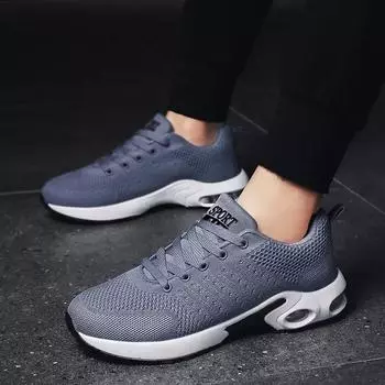 Мужская обувь Повседневная обувь для активного отдыха Легкая походная черная спортивная сетчатая обувь для энтузиастов бега Модная дышащая обувь 36 синий