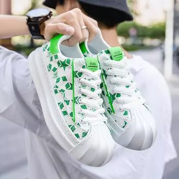 Мужская обувь, повседневная обувь для доски, модная мужская спортивная парусиновая обувь, большие размеры 39-44 39 зелёный