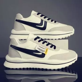 Мужская обувь повседневная обувь для папы ins тренд дышащие кроссовки осень новая мода спортивная мужская обувь импортные модели 39 жёлтый