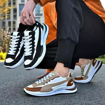 Мужская обувь, повседневная обувь, простая кожаная обувь на мягкой подошве, студенческая уличная дорожная обувь, спортивная обувь 39