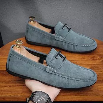 Мужская обувь Повседневная обувь Универсальная обувь Лоферы Мужская мода Деловая обувь Мода Мягкая подошва Социальная 44 чёрный