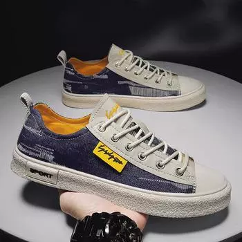 Мужская обувь, повседневная парусиновая обувь, модная обувь на увеличенном каблуке, мужские парусиновые эспадрильи на плоской подошве, Chaussure Homme 39 темно-синий