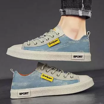 Мужская обувь, повседневная парусиновая обувь, модная обувь на увеличенном каблуке, мужские парусиновые эспадрильи на плоской подошве, Chaussure Homme 39 темно-синий