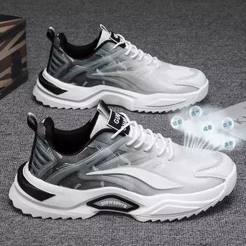Мужская обувь повседневная спортивная обувь для бега мужская летняя дышащая обувь Little White Dad Trendy Shoes 39