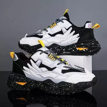 Мужская обувь, повседневные дышащие кроссовки, универсальная обувь для студентов и пап, модная обувь 39 белый