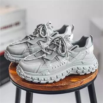 Мужская обувь Повседневные кроссовки Осень Новый стиль Спорт на открытом воздухе Прогулки Износостойкая Высокоэластичная Мягкая Простая Непромокаемая Мужская обувь 39 бежевый