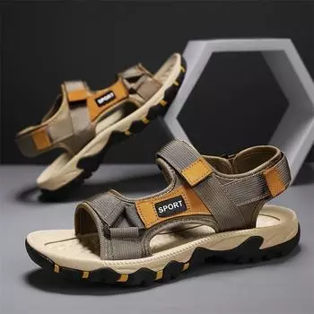 Мужская обувь: повседневные пляжные сандалии больших размеров 38–46 38 чёрный