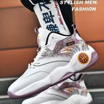 Мужская обувь, повседневные студенческие высокие кроссовки, баскетбольная обувь, дышащая обувь для бега, тенниса, бега, дорожные ботинки 39 синий