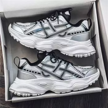 Мужская обувь Putian 2025 года, весна, новые студенческие спортивные туфли бренда Tide, повседневные, с мягкой подошвой, амортизирующие, для папы, беговые туфли Tide 39