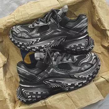 Мужская обувь Retro Dad 2024: Толстая подошва, увеличение высоты, модные летние кроссовки