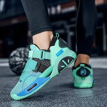 Мужская обувь с низким верхом. Модные мужские баскетбольные кроссовки с круглым носком. Повседневные спортивные кроссовки для бега. 36 зелёный