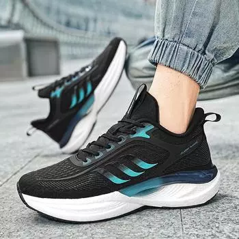 Мужская обувь с пряжей, каркасом из дышащей сетки, женская обувь, легкие трендовые светящиеся кроссовки для бега на все сезоны, спортивная обувь на платформе, пара 36
