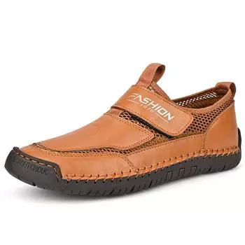 Мужская обувь с рабочей строчкой, уличная повседневная обувь, кожаные туфли на плоской подошве со стременами на одной ноге, мужские туфли-бобы большого размера с низким берцем 48 чёрный