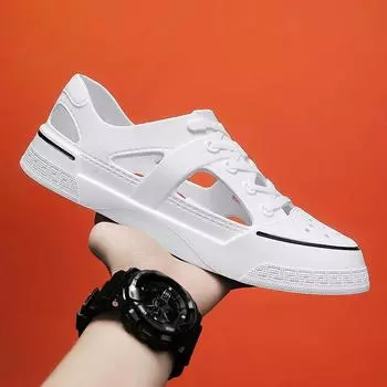 Мужская обувь Сандалии Летние пляжные дышащие походные дышащие модные дизайнерские роскошные плоские кроссовки Fisherman Close Toe 45