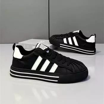 Мужская обувь Shell 2025 года, осень-зима, новый тренд, спортивная обувь, мода, универсальная, мягкая подошва, увеличивающая высоту, повседневная обувь для скейтбординга, спортивная обувь 39 белый