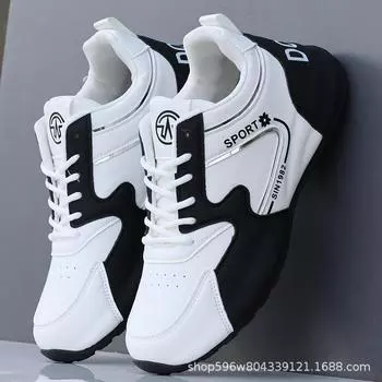 Мужская обувь, спортивная обувь, осень 2024, новые кожаные водонепроницаемые и нескользящие кроссовки для бега, мужская легкая обувь для отдыха и путешествий 38